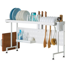 Eleven-dimensional retractable sink bowl and dish drain rack