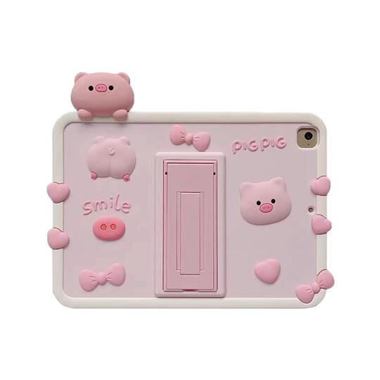 ピンクピギーiPadケース - Apple iPad 9.7/Air3/Air5/iPad 10/Mini 6用