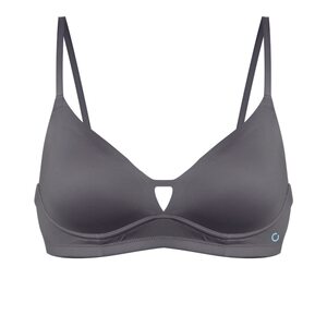 Invisible Moni ultra -thin no trace underwear sexy gathers breathable French triangle cupless steel rim bra
