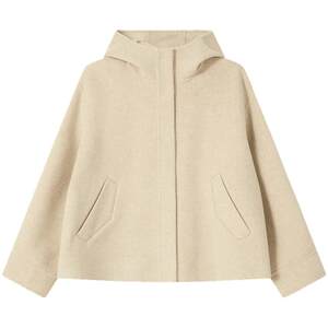 
Containing cashmere BEANPOLE women's business hooded short beige fashionable simple style cashmere coat