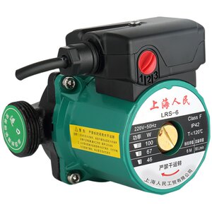 Shanghai People's heating circulating water pump Furnishing quiet 220V boiler floor heating circulating pipe thermal water shield pump
