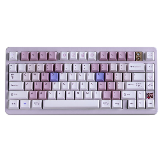 
TUTKEYS / Soya Tujiang Keycap Taro Mud Bobo Ragdoll Cat Theme Purple Sublimation PBT Keycap