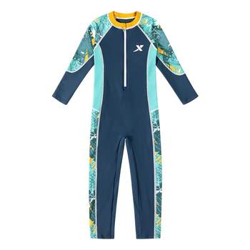 Warm sun protection swimsuit Xtep long sleeve one piece boy