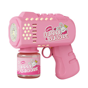 Children's toys USB charging bubble machine electric automatic lighting for boys and girls blowing bubble guns for 3-6 years old photo props