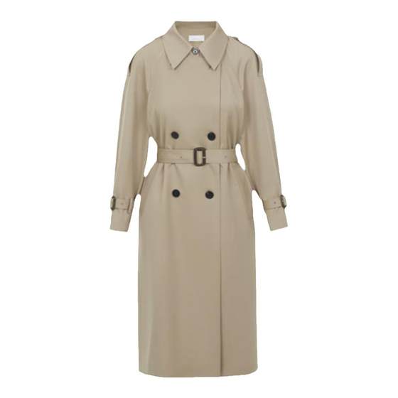 
Langzi wool Basic wardrobe retro temperament windbreaker coat coat autumn new style