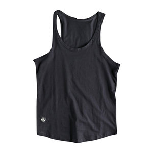 Basic solid color sports leisure versatile retro male workers sweat vest pure cotton fitness cotton sleeveless T -shirt
