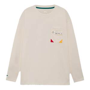 Li Ning genuine new men's basketball series sports, leisure fashion printing round collar long sleeve T -shirt ATLR113