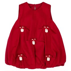 Baby girl red first birthday dress bud skirt