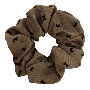 
Gentle milk grey bow large intestine hair ring female high-end feeling