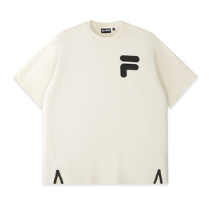 
FILA FUSION Fila trendy brand couple short-sleeved T-shirt for women 26 summer new loose cotton cool top for men