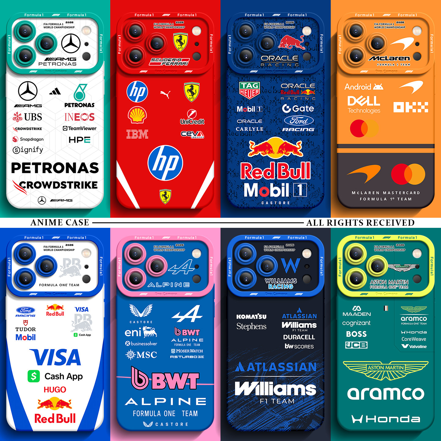 F1 Racing Team Phone Case Collection: Ferrari, Mercedes, Red Bull, McLaren & More 12 Phone Cases for iPhone 13 - 17