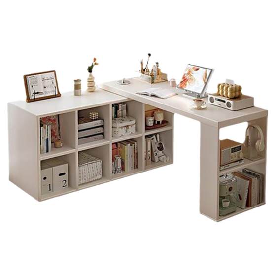 
Corner desk bookshelf integrated computer desk bedroom home girls dressing table L-shaped corner desk ZTF988