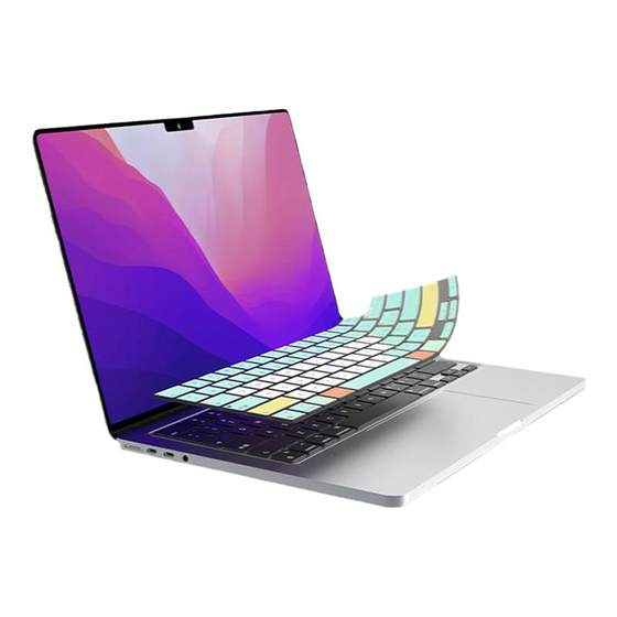 
JCPal keyboard protective film laptop accessories suitable for 2025 new Apple macbook Air13/15-inch M4 silicone translucent 16-inch ultra-thin shortcut key film Pro14-inch M5