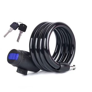 
Mountain bike lock anti-theft steel cable password wire lock thickened fixed key lock shear-resistant bicycle equipment accessories