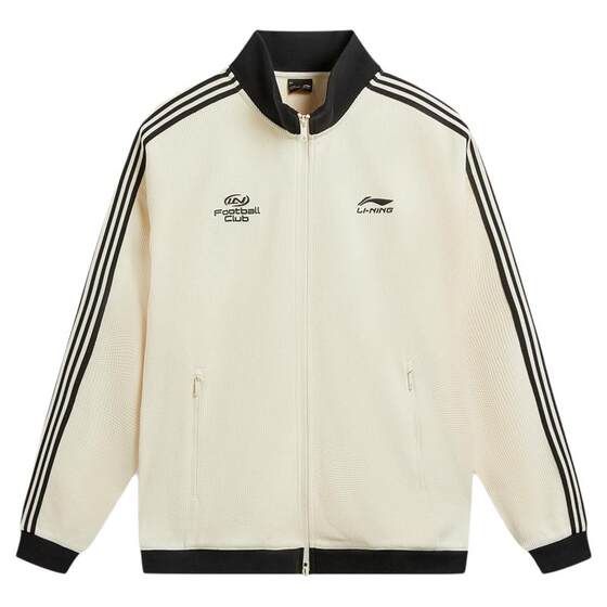 Li Ning Jacket Women Spring 2026 New Couple Zipper American Stand Collar Sweatshirt Casual Sports Top Knitted Men
