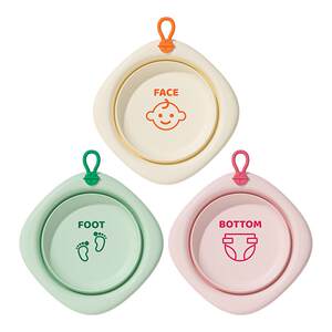 
Baby washbasin, newborn baby, foldable basin, three-piece set of special small basins for children to wash their butts and feet.