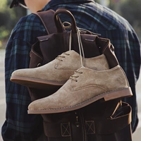 Мужская матовая универсальная обувь с заостренным носом для кожаной обуви для отдыха, коллекция 2023, из натуральной кожи