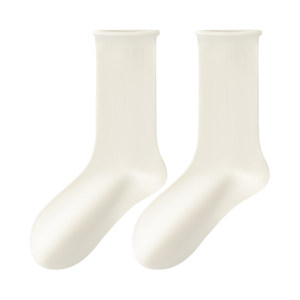 
Pick up socks mulberry silk socks women's mid-calf socks spring white cool ice socks breathable boneless confinement socks