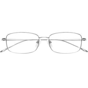 
Leshen small square frame myopia glasses frame for women silver can match the degree of blue light ultra light pure titanium rectangular eye frame