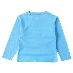 
Children's pure cotton men and women color long-sleeved T-shirt elementary school students class clothes candy color kindergarten round neck T solid color base shirt