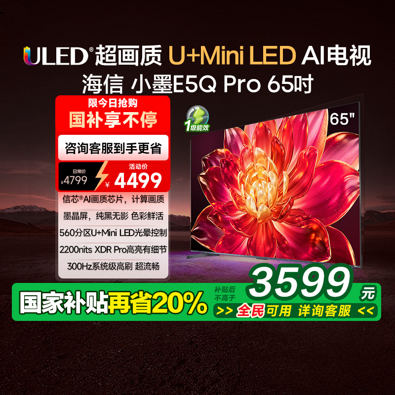 65Ӣ Ҳ20%СīE5Q Pro 65ӢULEDU+Mini LEDAIӻ4499Ԫ