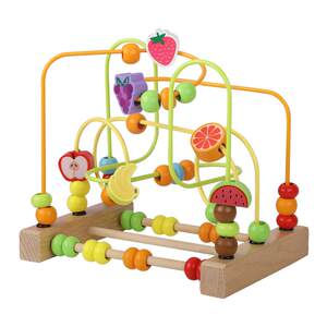 
Children's string jewelry, bead-wrapped toys, Montessori early education educational building blocks, solid wood baby, 0 to 1 year old, Children's Day gift