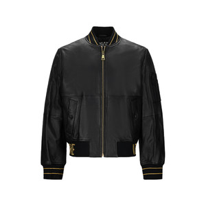 
[Self-operated] VJC Versace Men's Retro Short Padded Leather Jacket 79GAVP06 CPPS3
