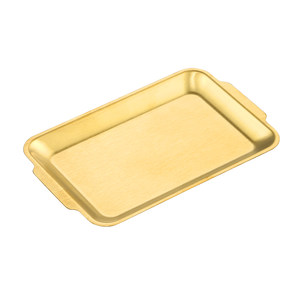 
Stainless steel Korean rectangular plate Korean cuisine tableware barbecue dish dish sushi snack flat bottom tray