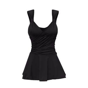 BE Van Dan's small black skirt series conjoined swimsuit women large size cover belly, thin conservative skirt, slightly fat, meat hot spring
