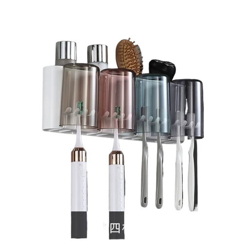 Зубная щетка для хранения, не пробивая настенные настенные настенные зубные щетки и разгрузки Электрическая зубная щетка вверх ногами