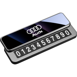 
New metal car temporary parking number plate, mobile phone number plate, high-end creative car moving card