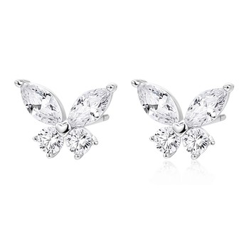 Katiro Heart Performing Butterfly Earrings 925 Tremella Harbin Tremella
