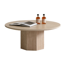 Ginovi Cave Stone Slab French Round Tea Table