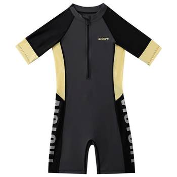 Boys conjoined sunscreen training service swimsuit children
