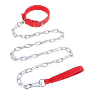 Iron chain dog traction rope large dog medium dog small dogs small dog chain walking dog rope tie dog circle pet supplies