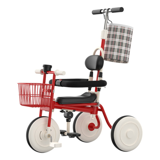 
Second-generation printing-free children's tricycle super light and portable baby 1-3 years old pedal bicycle walking baby simple hand trolley