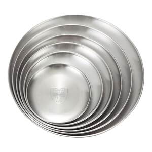 Korean -style stainless steel discs Golden tray cafe in water fruit plates home retro grilled meat plate shallow plate vomiting discs