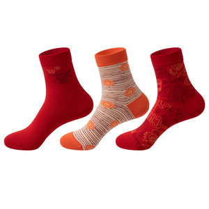 
3 pairs of gift boxes SCHIESSER Shuya Ms. 3A Antibacterial Good Luck New Year Red Stockings to Bring Fortune