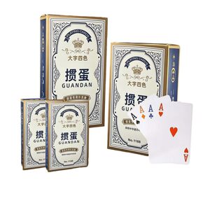 
Four-color egg-breaking playing cards, large-character playing cards, cloth pattern, blue core paper, wear-resistant, high-end, professional, slender, competition-hardened
