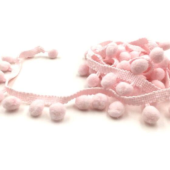 直销20yards Decorative Knitted Fabric Braid Pom Pom Trim Min