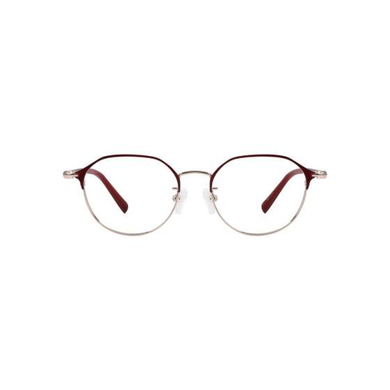 
Myopia glasses frame for women with half frame online can be matched with custom blue light lens eyebrow frame metal glasses frame