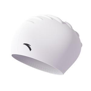 Anta Silicone Swim Cap Women's Long Hair Special Ear Protection High Elasticity Non-Stretching Professional Swim Cap Large Size Waterproof Hat