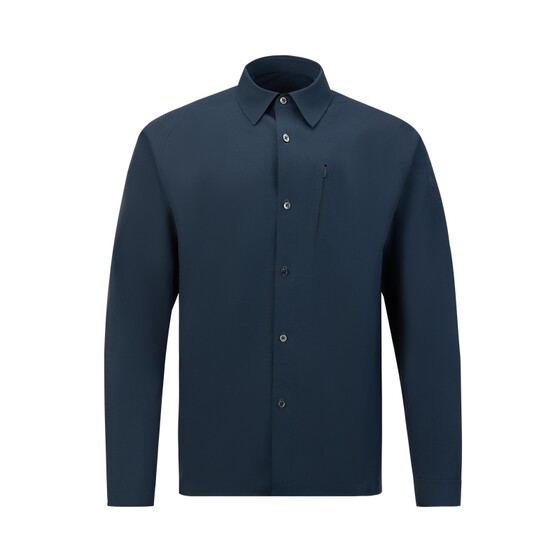 
DESCENTE DUALIS series men's urban commuting loose linen long-sleeved shirt
