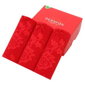 Butterfly Anfen Inner Pants Women's Night Red Mid -high waist solid cotton fabric wedding pants head flat -angle gift box