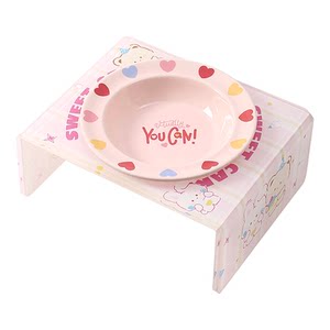 
Martelli love edge plate with acrylic frame household ceramic pet bowl cat and dog supplies food bowl cat bowl dog bowl