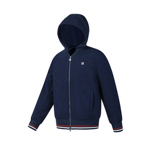 
FILA Tennis Series Men's Cotton Clothes 2026 Spring New Sports Loose Woolen Coat Hooded Jacket