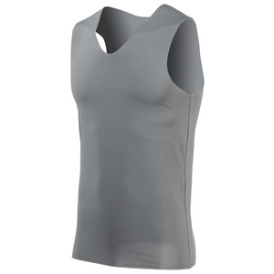 Men's seamless ice silk vest for summer, thin fit, loose hurdles, sport, sleeveless quick drying sweatshirt, camisole base
