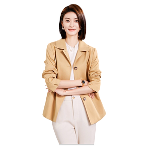 
Zormei Spring New Style Simple and Equipped Short Trench Coat Coat Women's E33FD02