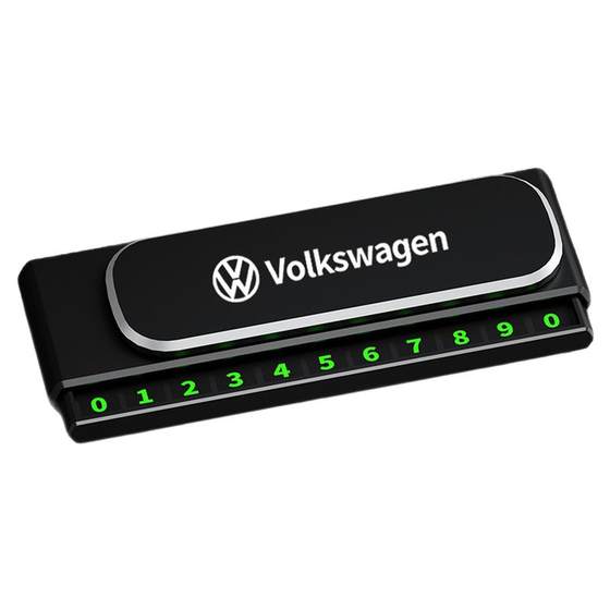 Car sun protection temporary parking plate creative car phone plate car interior ornaments can hide luminous numbers