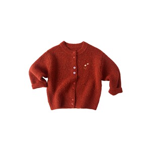
[Parent-child clothing] papa climbing autumn and winter sweaters for boys and girls, multi-color warm children's knitted cardigan jackets